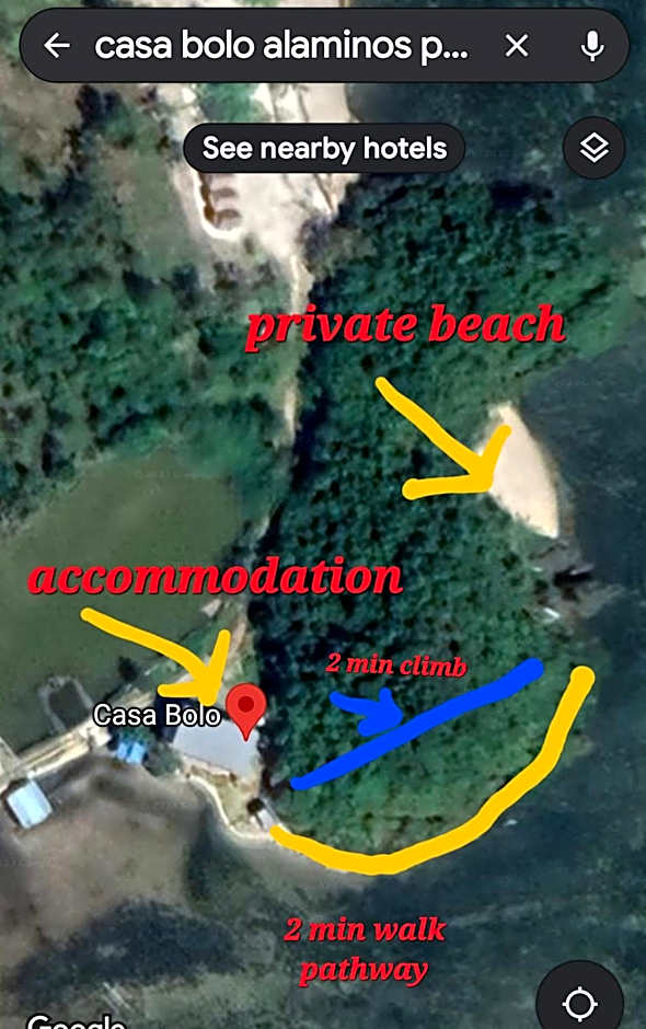 CASA BOLO IN ALAMINOS with HIDDEN WHITE BEACH near 100 Islands