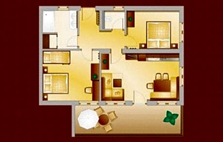 Superior Two-Bedroom Apartment with Mountain View