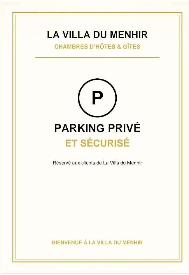 La Villa Du Menhir chambre d'hôtes parking privé