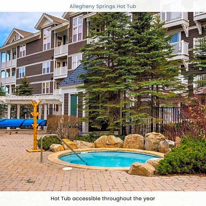 Allegheny Spring 326, ski in out, Pool HotTub