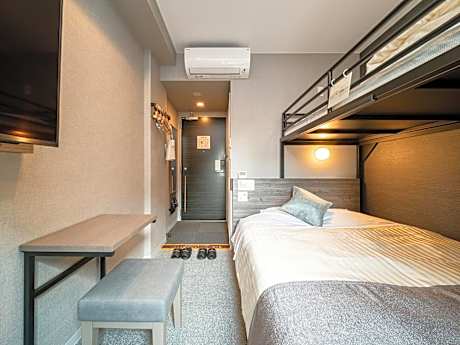 Room with Double Bed and Bunk Bed