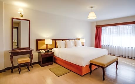 King bed, 46 sqms, city view, bathtub and shower, air-conditioning