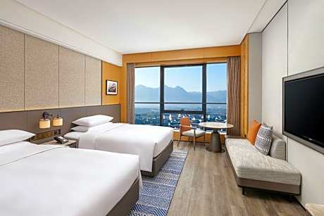 Double Room with Two Double Beds and Mountain View