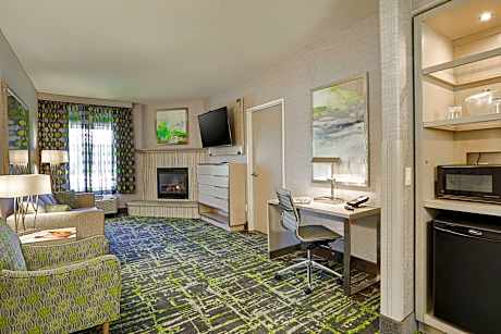 1 Bedroom Suite, 1 King, Sofa bed, Fireplace