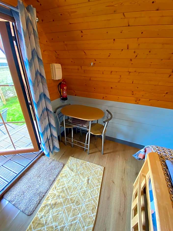 luxury pod with hot tub