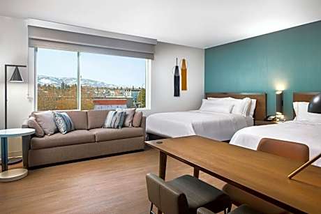 Studio with Two Queen Beds and City View