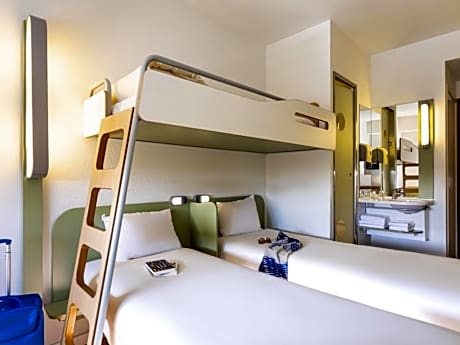 Standard Double Room with Two Single Beds and One Bunk Bed