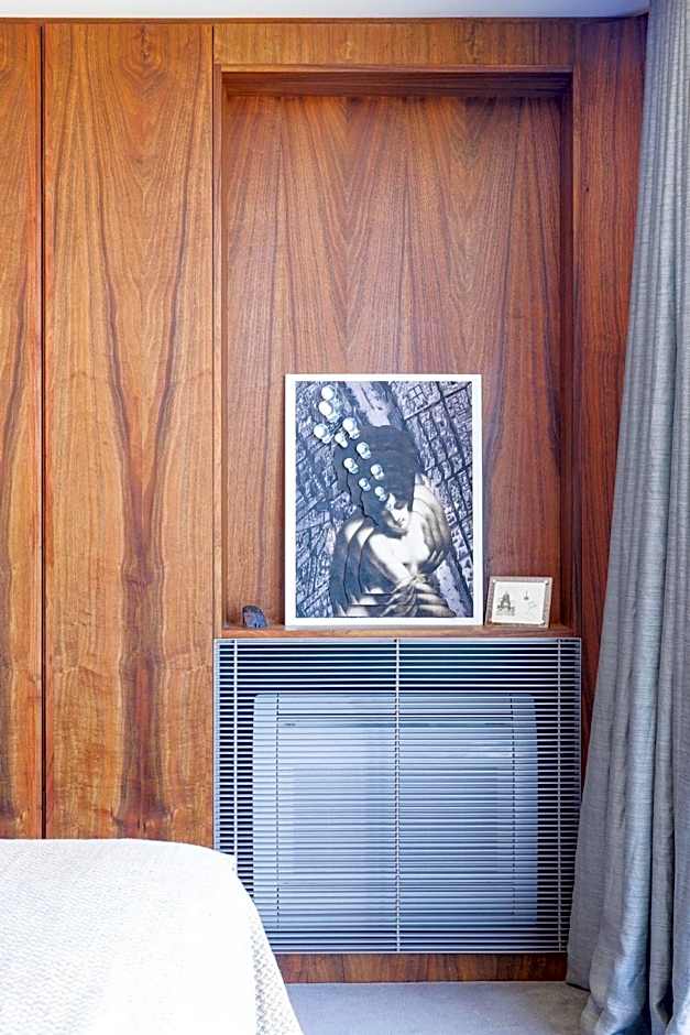 Architectural glass house with ocean views