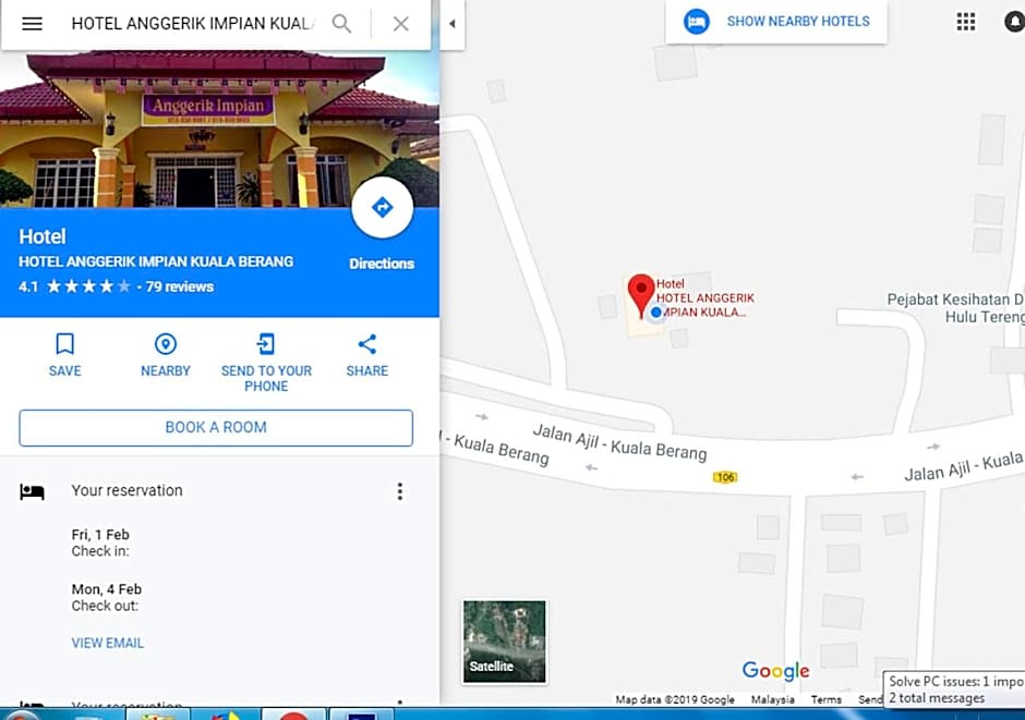 ANGGERIK IMPIAN HOTEL -Best for Travellers at Kuala Berang