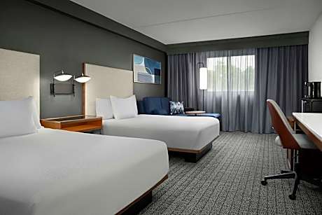 Queen Room with Two Queen Beds and Sofa Bed - Mobility Accessible with Tub
