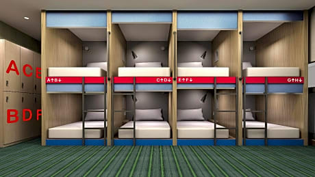 Capsule Bed in Mixed Dormitory Room