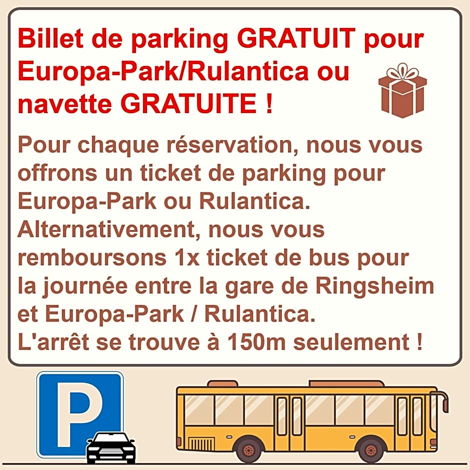 Hotel SunParc - SHUTTLE zum Europa-Park Rust 4km & Rulantica 2km