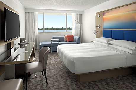 Deluxe Guest room, 1 King, Sofa bed, Lake view (Mobility and Hearing Accessible w/Roll-in Shower)