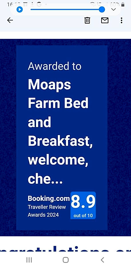 Moaps Farm B&B support small business, welcome, check in from 5 pm