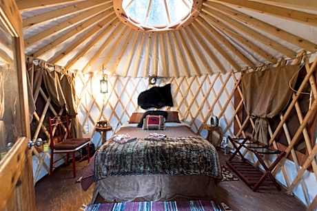 Queen Yurt-Grizzly Grotto with Shared Bathroom