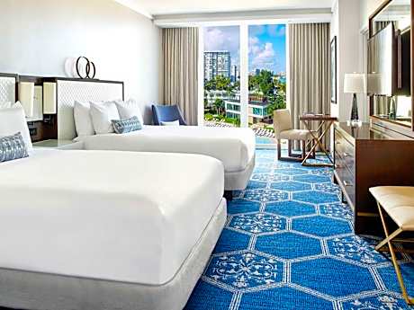 Deluxe 2 Queen Room with  Partial Ocean View