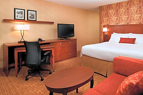 1 King Bed, Mobility Accessible with Roll-In Shower, Hearing Accessible