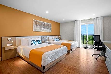 Garden Side Room with Two Queen Beds and Balcony - Non-Smoking