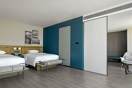 Studio with Two Double Beds and City View