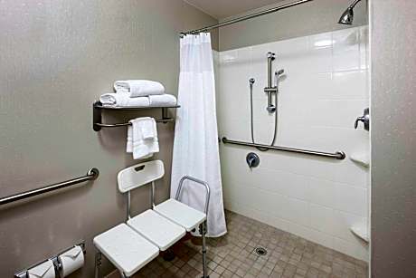 One-Bedroom King Suite with Roll-In Shower and Trundle Sofa - Mobility Access/Hearing Accessible