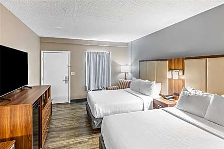 2 Double Beds, Non-Smoking, Microwave And Refrigerator, Flat Screen Television, High Speed Internet 