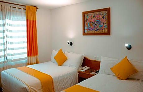 Interior Double Room with Two Double Beds