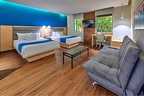 Double Suite with Two Double Beds and Sofa Bed