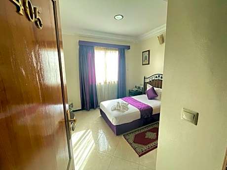 A double room with one large bed