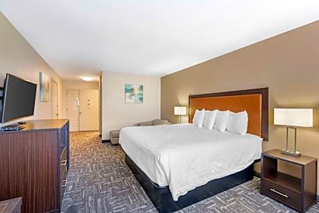 Accessible - 1 King Mobility Accessible Communication Assistance Bathtub Microwave And Refrigerator