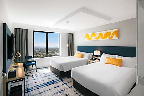 Premium Double Room with Two Double Beds and Mountain View