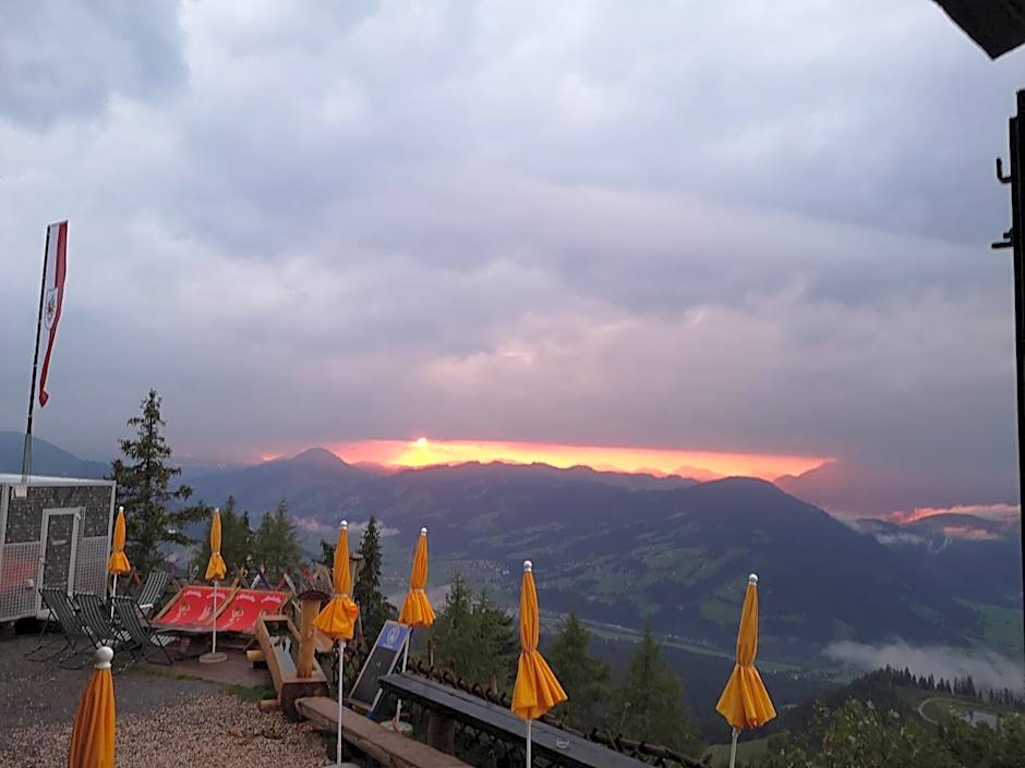 Hocheckhuette On Top of the Kitzbuehel Hahnenkamm Mountain