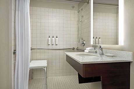 Suite, 1 King Bed with Sofa bed (Mobility/Hearing Access, Roll-In Shwr)