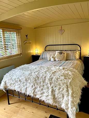 Cabin-Luxury-Ensuite with Shower-Countryside view-Luxury Shepherds Hut