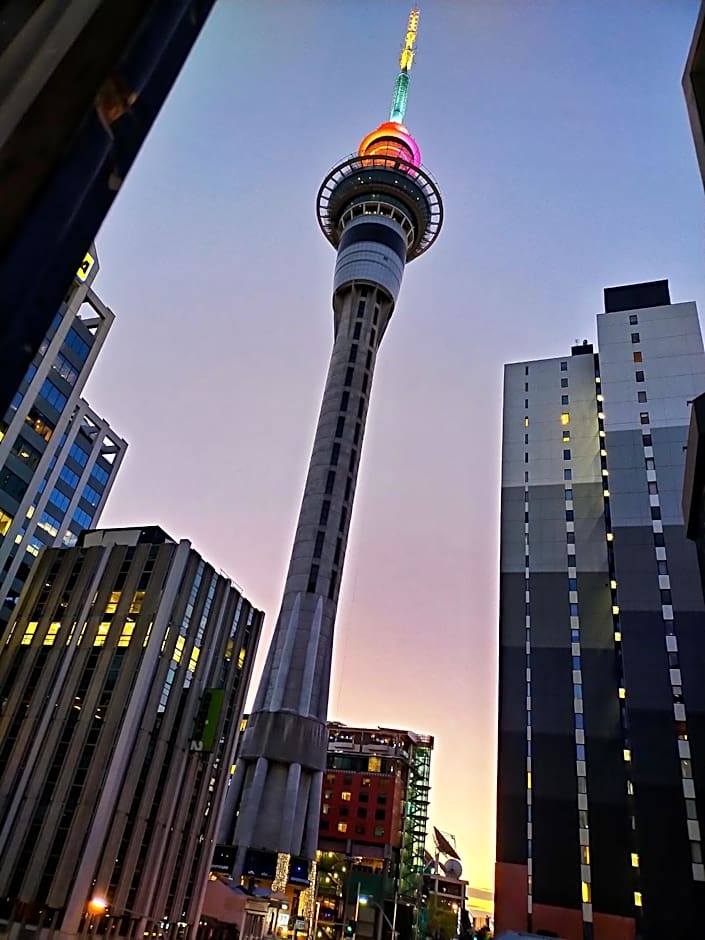 Surf 'N' Snow Backpackers Across Sky Tower