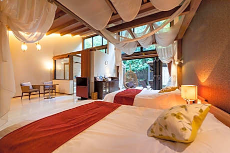 Cottage style room with open-air bath "Akihagi"