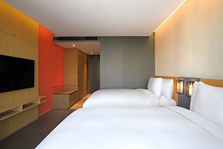 Comfortable Double Room with Two Double Beds