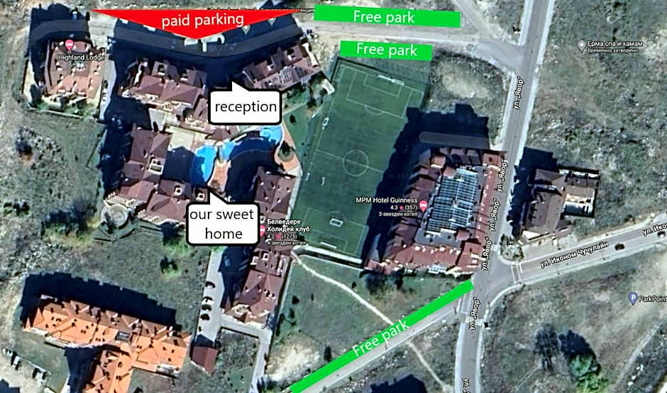 500м. от лифта Сладък дом в Белведере СПА комплекс