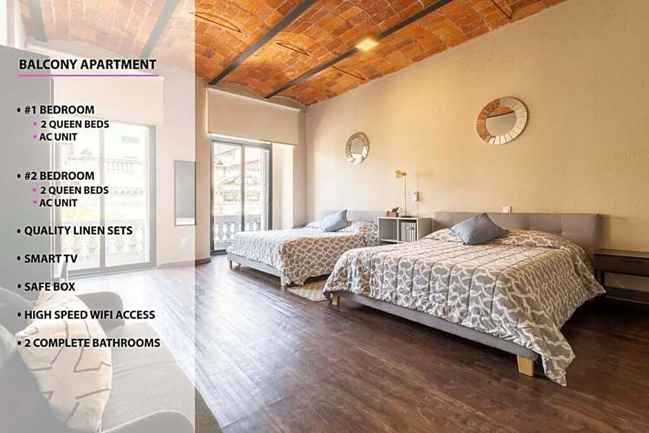 204 Historic Center 2Bdrm 2Bath AC Apt Rooftop