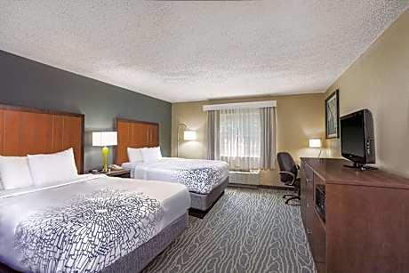 Double Room with Two Double Beds and Roll-in Shower - Mobility Access/Non-Smoking