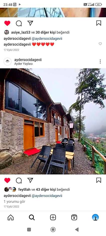 AYDER SOCi DAĞ EVLERİ