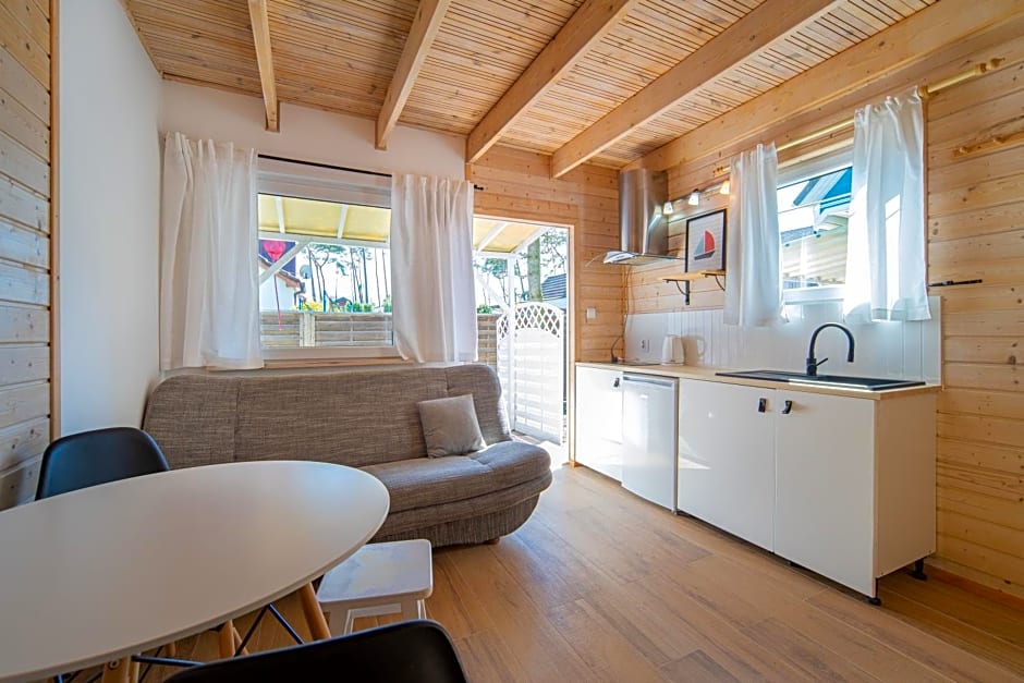 Błękitne domki przy morzu