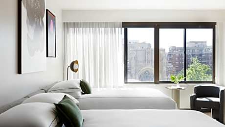 Queen Room with Two Queen Beds and Mobility Accessible Roll-In Shower