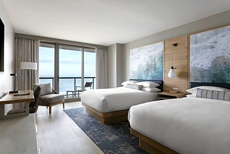 Guest room, 2 Queen, Oceanfront, Balcony