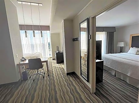 2 Queen Beds Mobility/Hearing Accessible Suite Roll-In Shower Non-Smoking