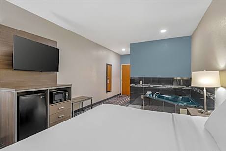 1 King Bed, Non-Smoking, High Speed Internet Access, Microwave And Refrigerator, Coffee Maker, Iron 