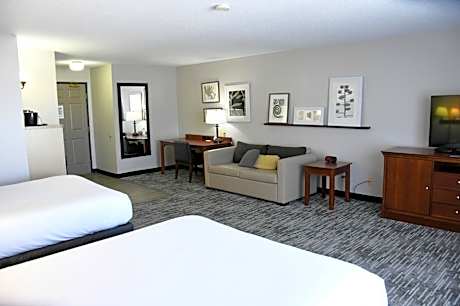 Suite-2 Queen Beds Non-Smoking Sofabed For One Pax Microwave And Mini-Refrigerator Full Breakfast