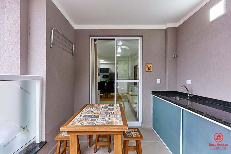 BH28: 1 Quadra d Praia, Ar, Churrasqueira, Piscina