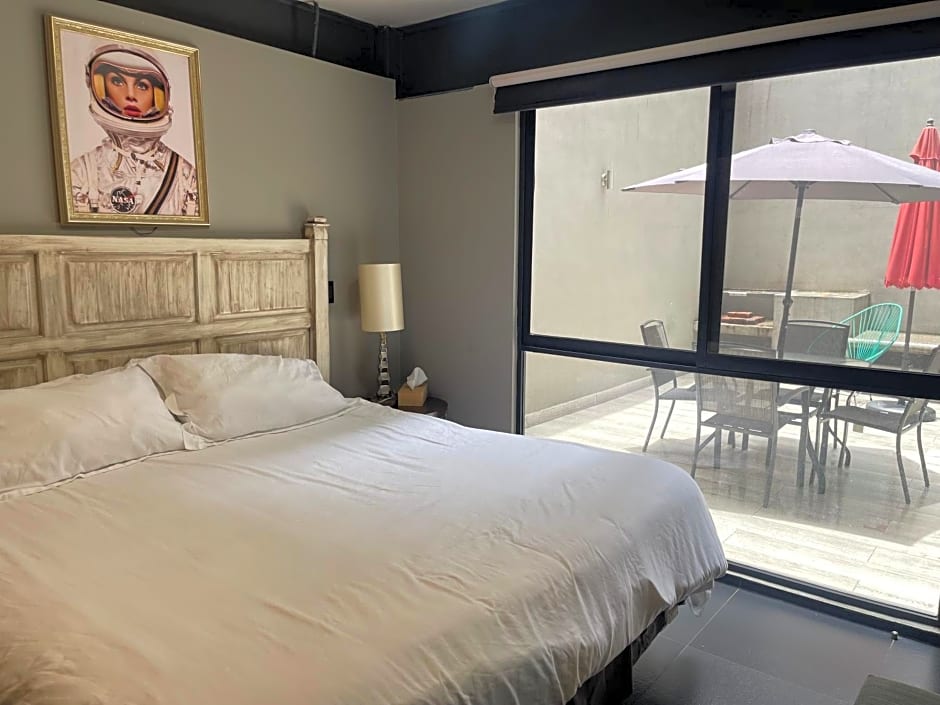 TERRAZA a una cuadra del Angel, King size Bed