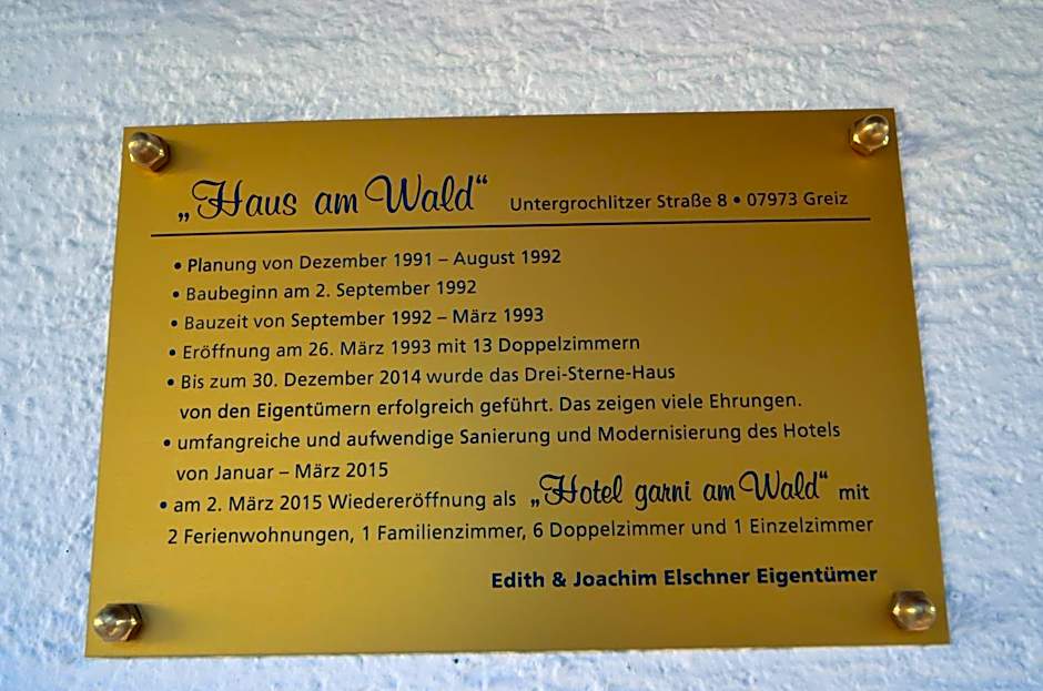 Land-Hotel Am Wald Garni