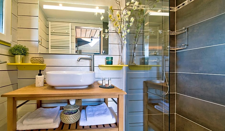 Chalet de charme climatisé, son Jacuzzi - SPA privatif et la piscine de la Maison Bleue du Gers